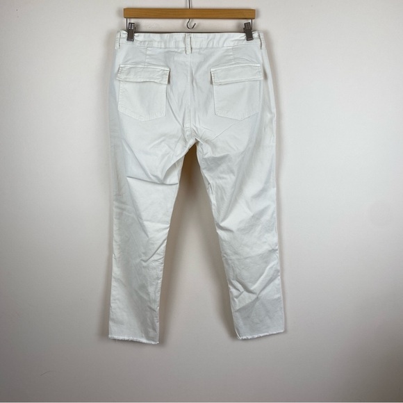 Frank & Eileen Blackrock Utility Pant Italian Peached Twill Chalk Size 10 - Picture 3 of 12